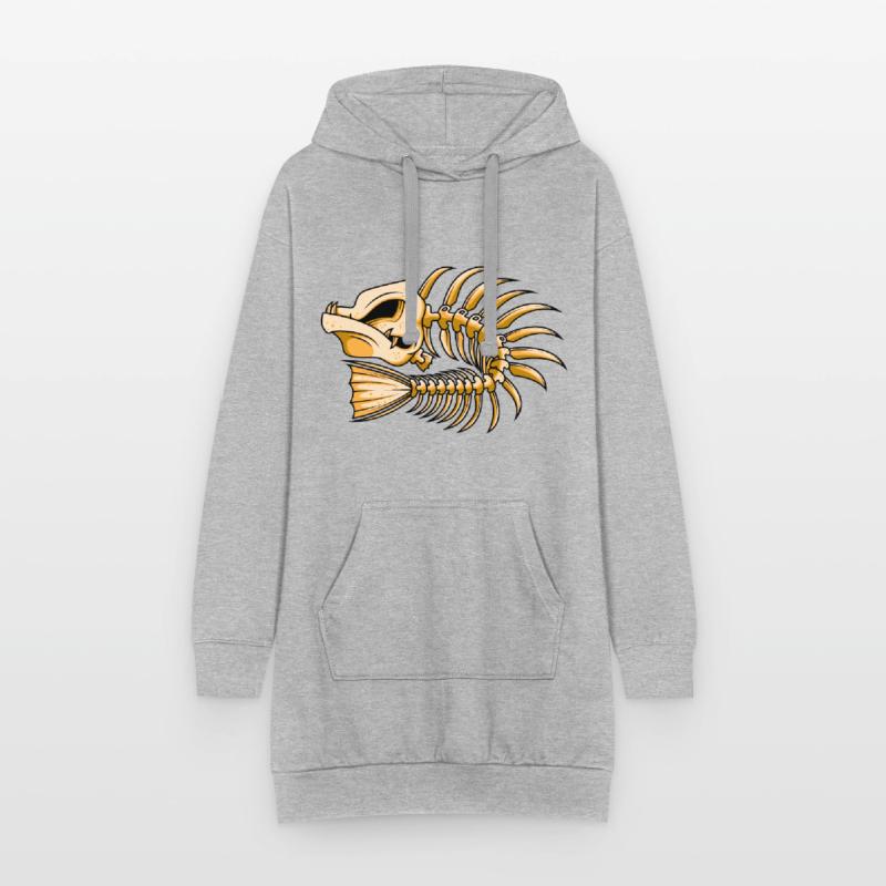 fish bones skeleton fish Hoodie Dress