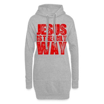 Jesus Christus Glaube - Hoodie-Kleid - Grau meliert - Vorne