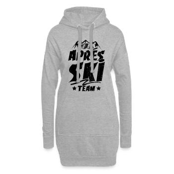 Apres Ski Spruch Team Berge - Hoodie-Kleid - Grau meliert - Vorne