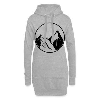 berge symbol kreis natur mountains - Hoodie-Kleid - Grau meliert - Vorne