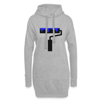 Pinsel Maler und Lackierer Malen Streichen Farbe - Hoodie-Kleid - Grau meliert - Vorne