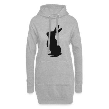 Lapin lapins de pâques des animaux lapin de pâques - Sweat-shirt à capuche long Femme - gris chiné - Devant
