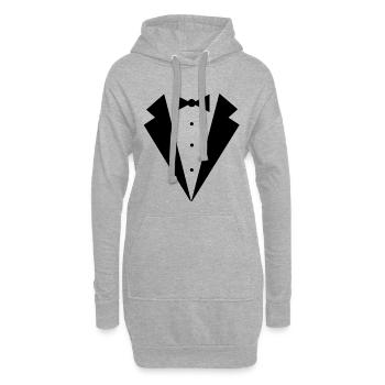 Fliege Schick Geschenk Anlass Kinder schön Anzug - Hoodie-Kleid - Grau meliert - Vorne