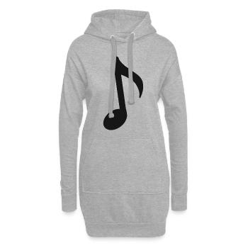 Musik Note Sänger Music Musiker Orchester Band - Hoodie-Kleid - Grau meliert - Vorne