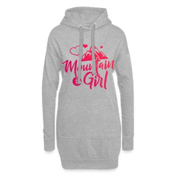 Mountain Girl Berge Love - Hoodie-Kleid - Grau meliert - Vorne