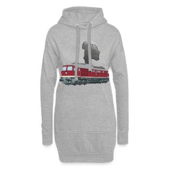 Ludmilla Lok Diesellok Taigatrommel BR 130 BR 132 - Hoodie-Kleid - Grau meliert - Vorne