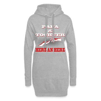 papa tochter - Hoodie-Kleid - Grau meliert - Vorne