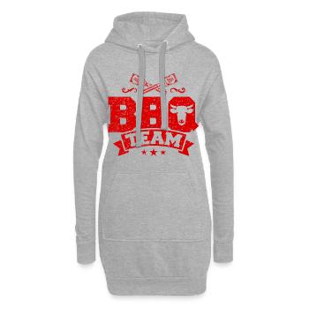 Barbecue barbecue équipe barbecue - Sweat-shirt à capuche long Femme - gris chiné - Devant