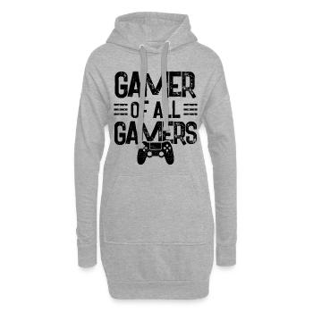 Gamer of all Gamers - Hoodie-Kleid - Grau meliert - Vorne