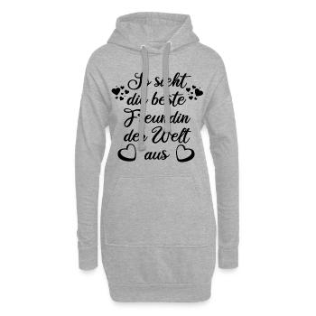 SO SIEHT DIE BESTE FREUNDIN DER WELT AUS - Hoodie-Kleid - Grau meliert - Vorne