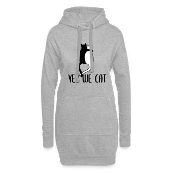yes we cat - Hoodie-Kleid - Grau meliert - Vorne