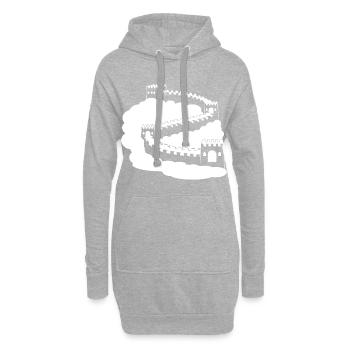 Grande Muraille de Chine Monument miracle Pékin - Sweat-shirt à capuche long Femme - gris chiné - Devant