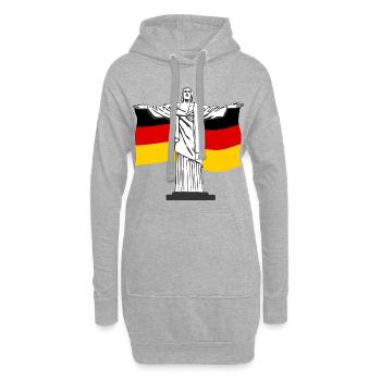 Rio De Janeiro Cristo Jesus Statue Deutschland Fla - Hoodie-Kleid - Grau meliert - Vorne