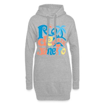 Rio de Janeiro Brasilien Typographie - Hoodie-Kleid - Grau meliert - Vorne