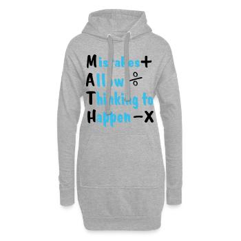 Mathematik - Hoodie-Kleid - Grau meliert - Vorne
