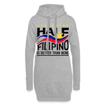 Philippinisch - Hoodie-Kleid - Grau meliert - Vorne
