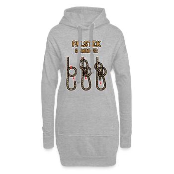 Palstek Reminder Segelknoten Sportbootführerschein - Hoodie-Kleid - Grau meliert - Vorne