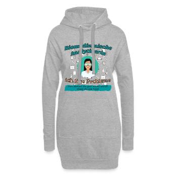 Biomedizinische Analytikerin - Hoodie-Kleid - Grau meliert - Vorne