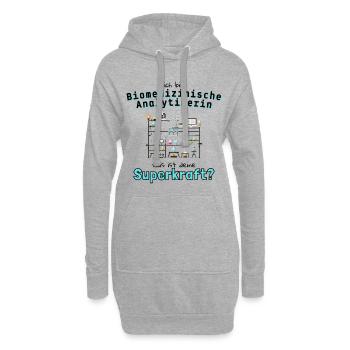 BMA superkraft Labor - Hoodie-Kleid - Grau meliert - Vorne