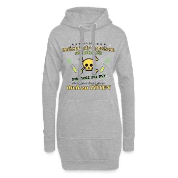 MTA sei nett zu mir - Hoodie-Kleid - Grau meliert - Vorne