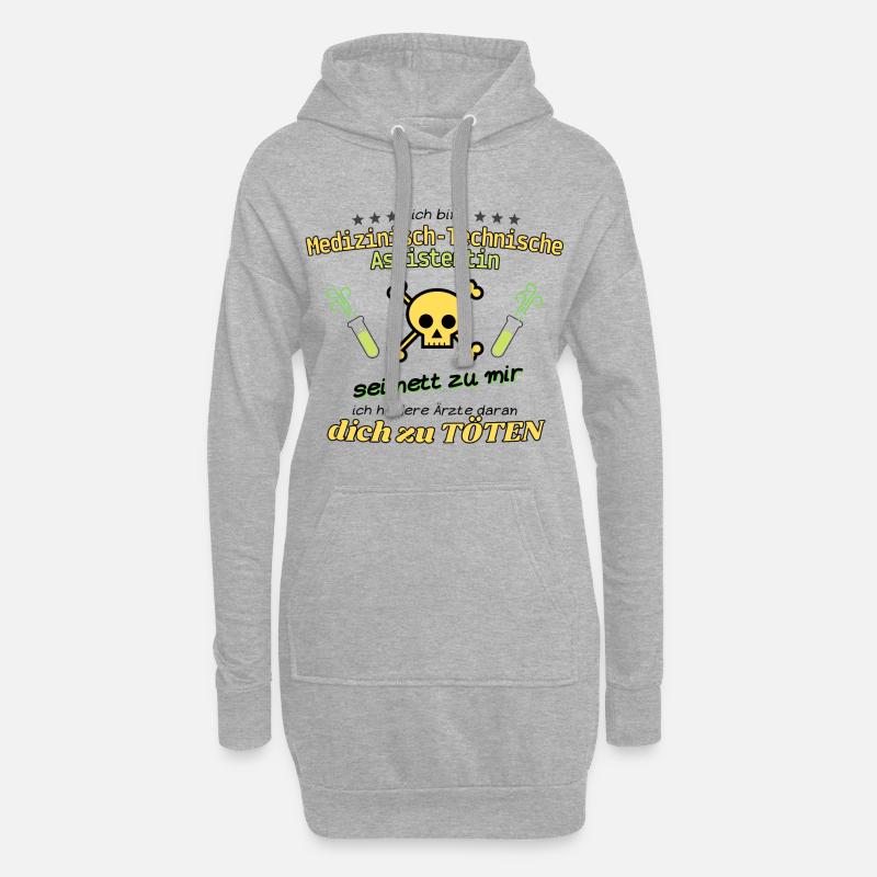 MTA sei nett zu mir - Hoodie-Kleid - Grau meliert