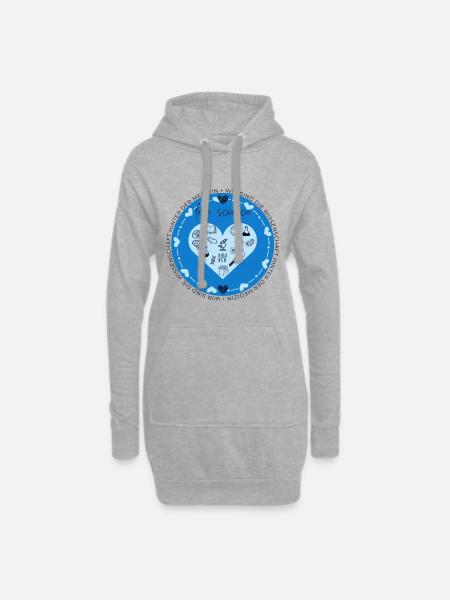 Love Science - Labor - Hoodie-Kleid - Grau meliert