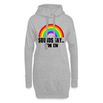 sounds gay im in schwul - Hoodie-Kleid - Grau meliert - Vorne