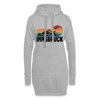 innsbruck sonnenuntergang - Hoodie-Kleid - Grau meliert - Vorne