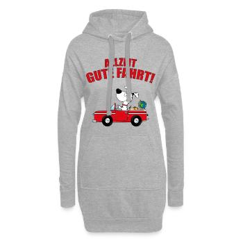 ALLZEIT GUTE FAHRT! - HUND - AUTO - FÜHRERSCHEIN - Hoodie-Kleid - Grau meliert - Vorne