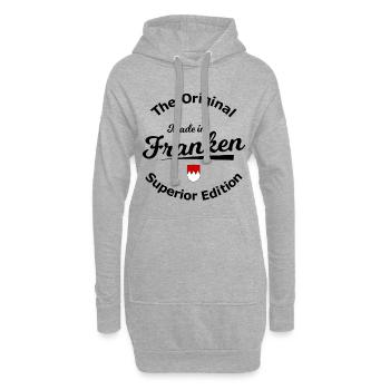 Geboren in Franken - Hoodie-Kleid - Grau meliert - Vorne