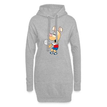 HUND - VOLLEYBALL - SPORT - BALLSPORT - TIER - Hoodie-Kleid - Grau meliert - Vorne