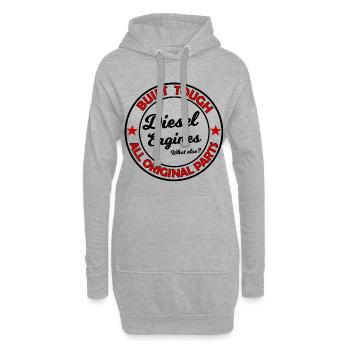 Hubraum und Diesel Motor Fans - Hoodie-Kleid - Grau meliert - Vorne