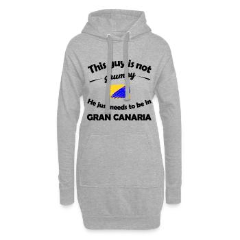 Gran Canaria Vacances - Sweat-shirt à capuche long Femme - gris chiné - Devant