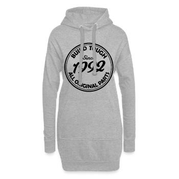 Geboren in 1992 - Hoodie-Kleid - Grau meliert - Vorne