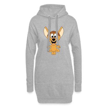 HYÄNE - YOGA - PILATES - TIER - TIERISCH - Hoodie-Kleid - Grau meliert - Vorne