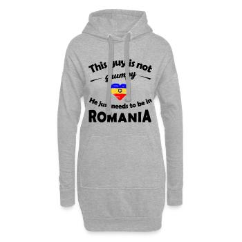 Rumänien - Hoodie-Kleid - Grau meliert - Vorne