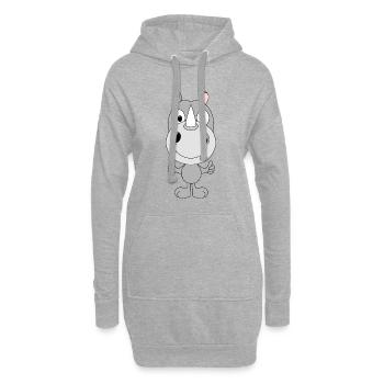 NASHORN - TIER - KIND - BABY - LIKE - LIKEN - Hoodie-Kleid - Grau meliert - Vorne