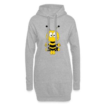 BIENE - YOGA - PILATES - TIER - KIND - BABY - Hoodie-Kleid - Grau meliert - Vorne