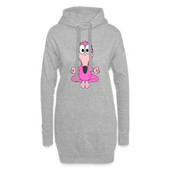 FLAMINGO - YOGA - PILATES - TIER - KIND - BABY - Hoodie-Kleid - Grau meliert - Vorne