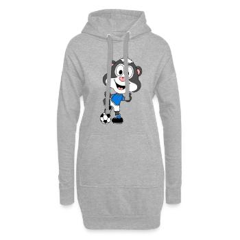 STINKTIER - FUßBALL - SPORT - TIER - KIND - BABY - Hoodie-Kleid - Grau meliert - Vorne