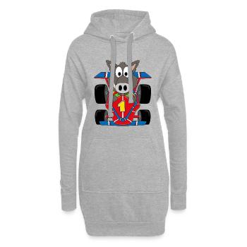 AUTO - RENNFAHRER - AUTORENNEN - WILDSCHWEIN - Hoodie-Kleid - Grau meliert - Vorne