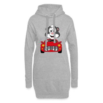 STINKTIER - AUTO - TIER - KIND - BABY - Hoodie-Kleid - Grau meliert - Vorne
