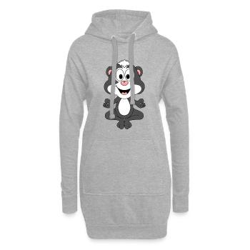 STINKTIER - YOGA - PILATES - TIER - KIND - BABY - Hoodie-Kleid - Grau meliert - Vorne