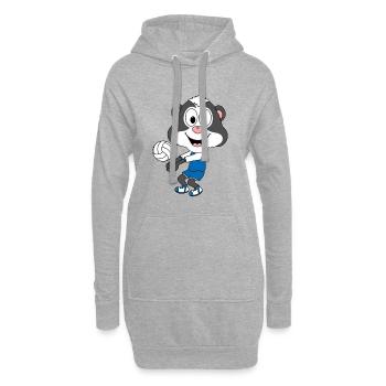 STINKTIER - VOLLEYBALL - TIER - KIND - BABY - Hoodie-Kleid - Grau meliert - Vorne
