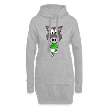 WILDSCHWEIN - JOGGEN - SPORT - TIER - KIND - BABY - Hoodie-Kleid - Grau meliert - Vorne