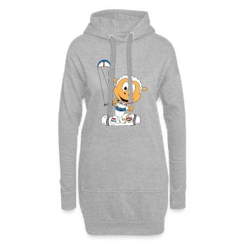 KITESURFEN - KITE - KITER - KITESURFER - SCHAF - Hoodie-Kleid - Grau meliert - Vorne