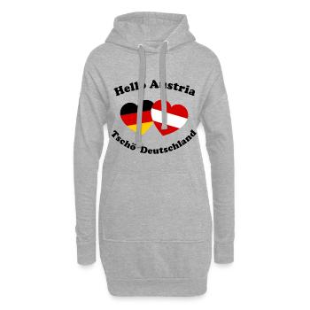 Hello Austria - Hoodie Dress - heather grey - Front