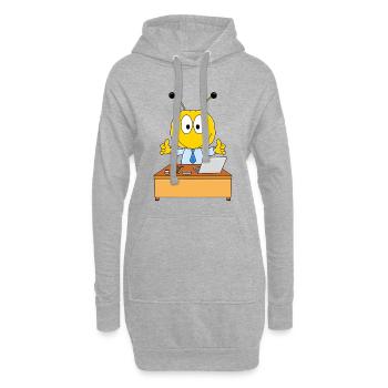 FLEIßIGES BIENCHEN - BIENE - ARBEIT - BERUF - JOB - Hoodie-Kleid - Grau meliert - Vorne