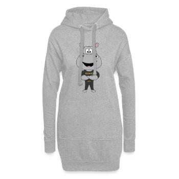NILPFERD - HIPPO - BODYGUARD - SECURITY - TIER - Hoodie-Kleid - Grau meliert - Vorne
