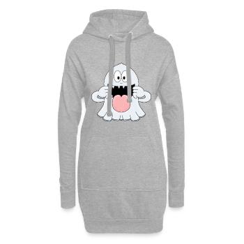 GESPENST - GEIST - KINDER - BABY - HALLOWEEN - Hoodie-Kleid - Grau meliert - Vorne
